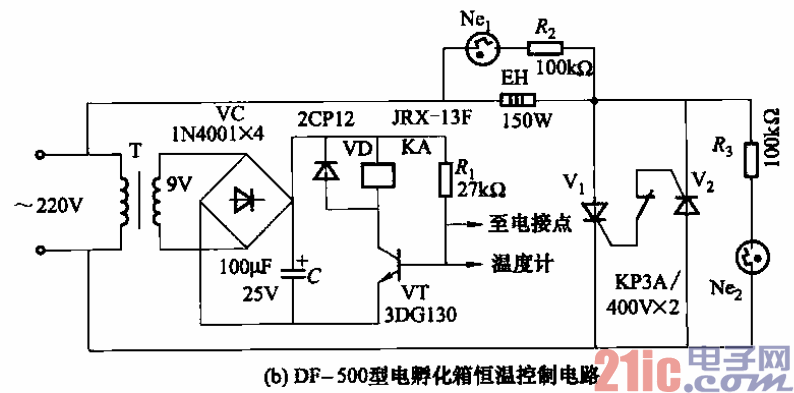 电接点水银温度计恒温控制电路之三b  第1张