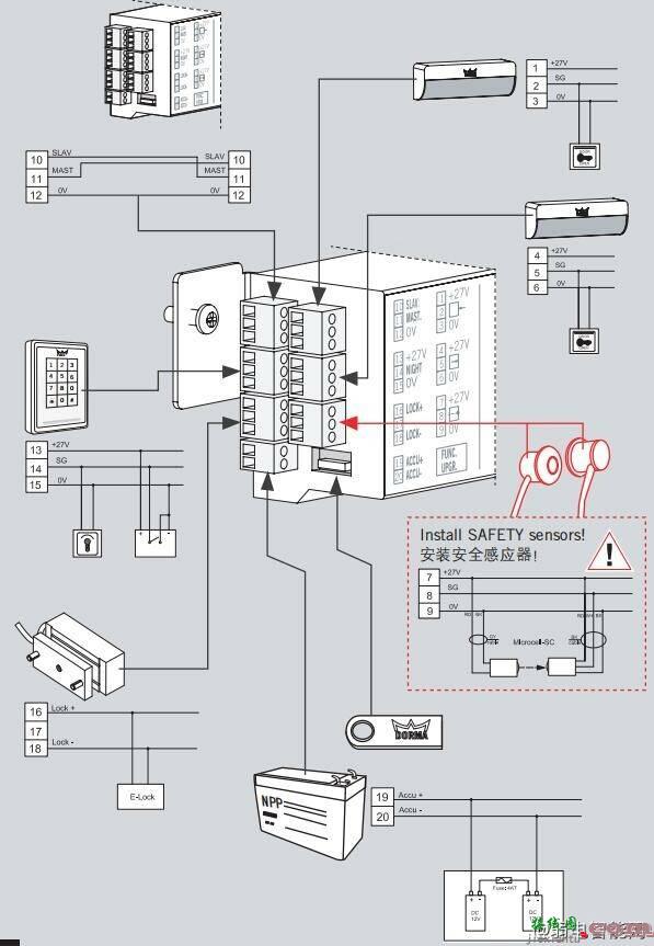 多玛ES68自动门接线图及调试说明  第4张