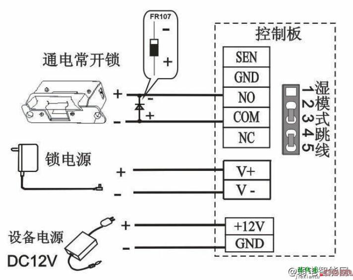 zkteco中控ZTHCAM门禁控制器怎么接线？  第8张