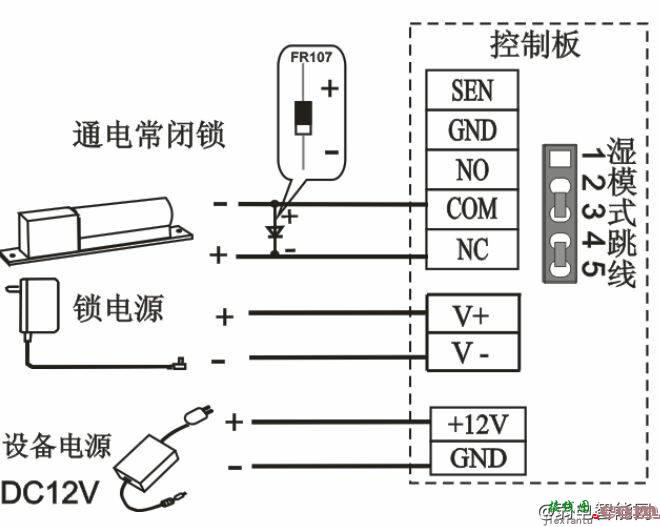 zkteco中控ZTHCAM门禁控制器怎么接线？  第9张