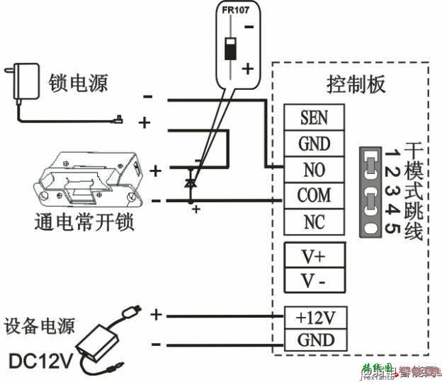 zkteco中控ZTHCAM门禁控制器怎么接线？  第10张