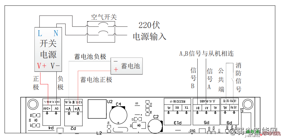 百胜BZ08-F摆闸接线图及遥控器对码说明  第2张