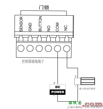 海康威视K28系列门禁主机连接电锁接线图接线教程  第3张