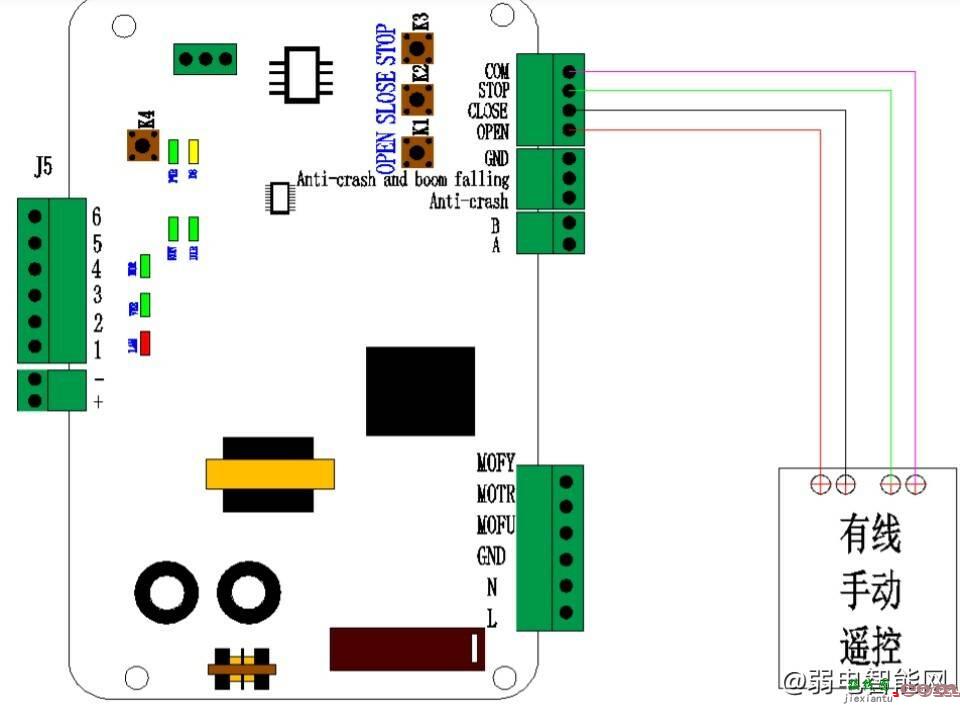 ZKTeco中控PB系列道闸接线图  第6张