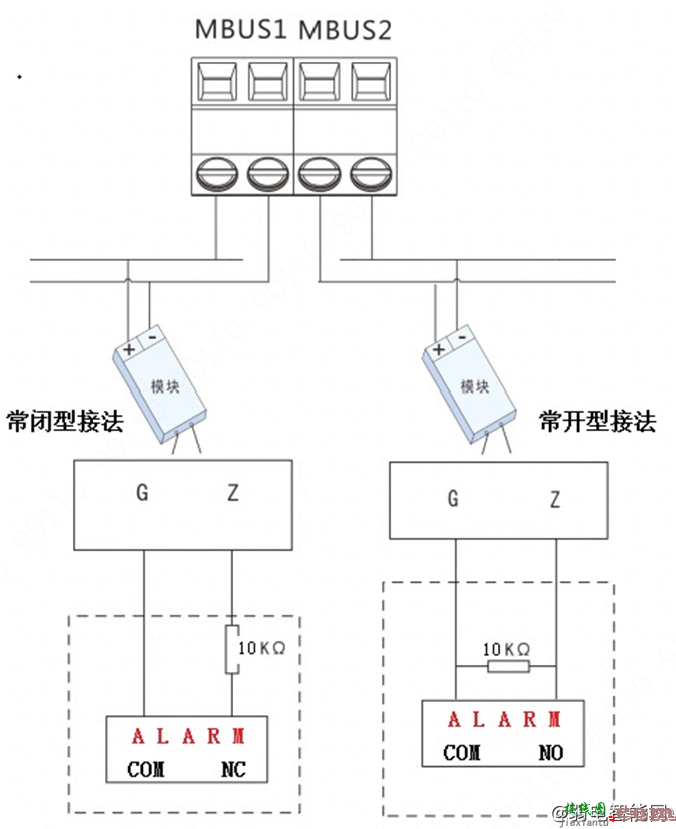 大华V3系列报警主机接线图说明怎么接线？  第10张