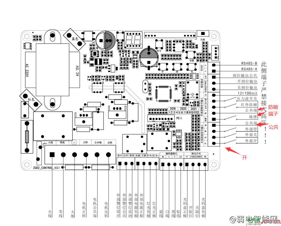 大华DH-IPMECD-1022A/1021A系列道闸的接线图  第1张