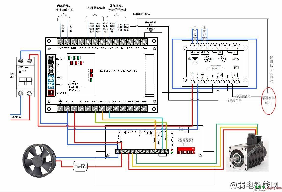 三友信NFH-DL-NK自动栏杆机怎么接线、拨码？  第1张