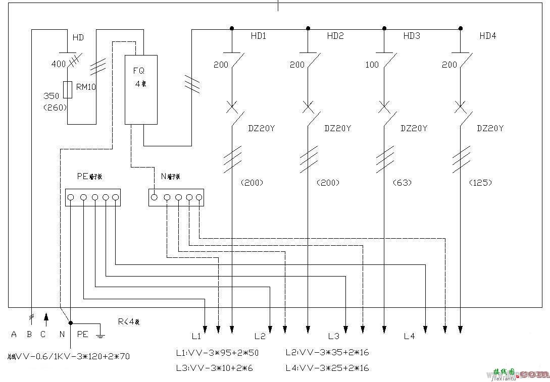 家用配电箱接线图  第1张