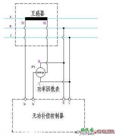 无功补偿控制器与功率因数表如何接线  第1张