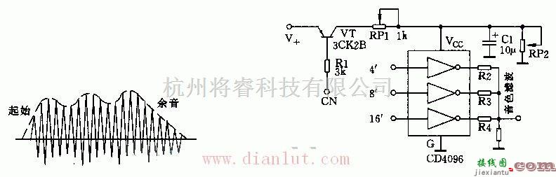 信号产生中的数字式电子琴包络发生器的原理及电路  第1张