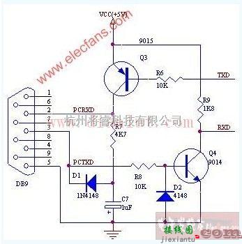 基础电路中的实用型接口转串口电路  第1张