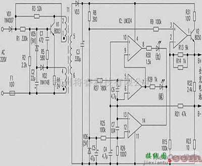 充电电路中的诺基亚手机旅行充电器电路图  第1张