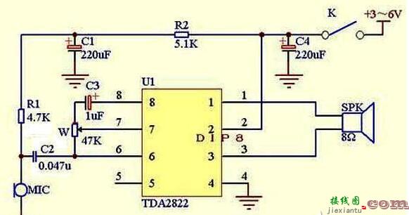 tda2822功放电路图，感兴趣的来了解下  第4张