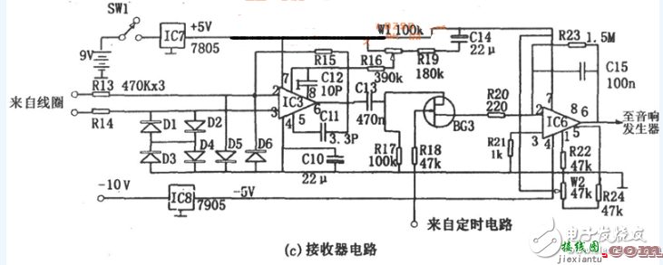 脉冲金属探测器电路图大全（五款脉冲金属探测器电路原理图详解） - 信号处理电子电路  第4张