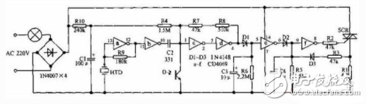 声光控制电路图大全（声光控节能灯/延时节电灯/声光控楼梯延迟开关电路） - 灯光控制  第8张