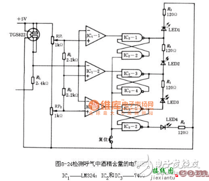 气敏传感器电路图大全（六款气敏传感器电路设计原理图详解） - 气敏传感器电路  第8张