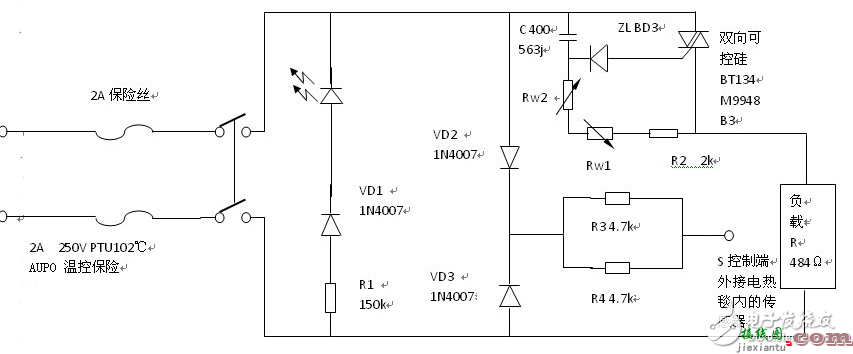 电热毯温控器电路图大全（八款电热毯温控器电路设计原理图详解）  第2张