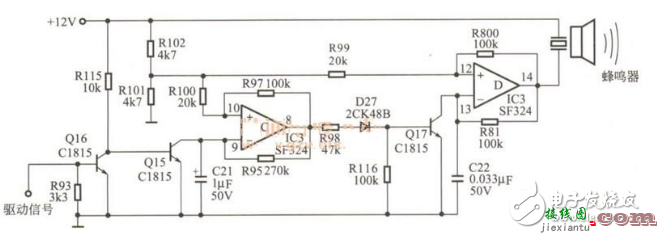 蜂鸣器报警器电路图大全（五款模拟电路设计原理图详解）  第3张