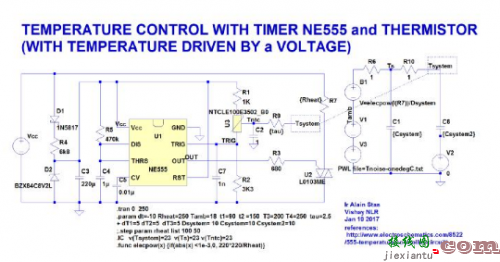 用现代LTSpice热敏电阻器动态模型解决老式模拟温控电路问题一-电路图讲解-电子技术方  第3张