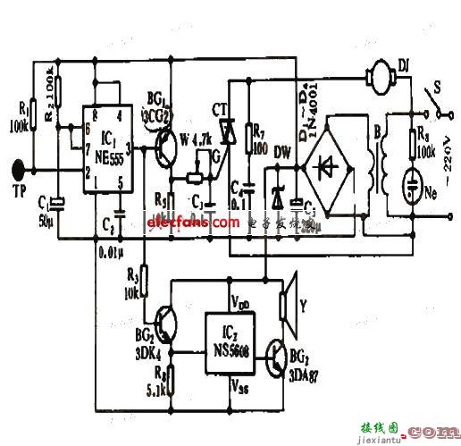 实用，学习下电风扇指触保护报警电路  第1张