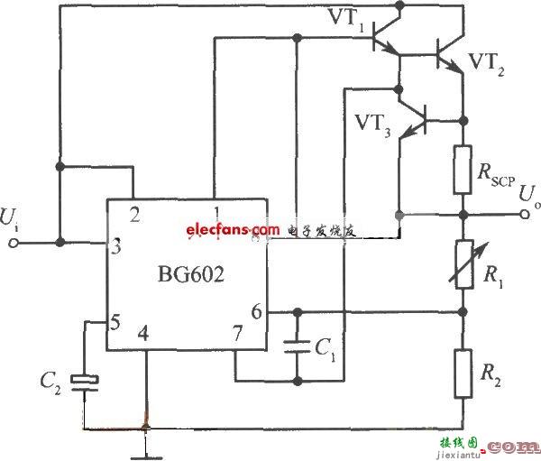 复合晶体管扩流的BG602集成稳压  第1张