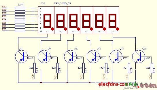 共阳极8段数码管显示电路图讲解  第1张