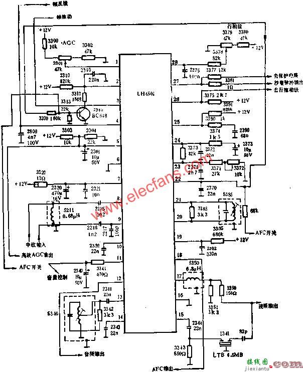 LH4501图象中放电路的应用电路图讲解  第5张