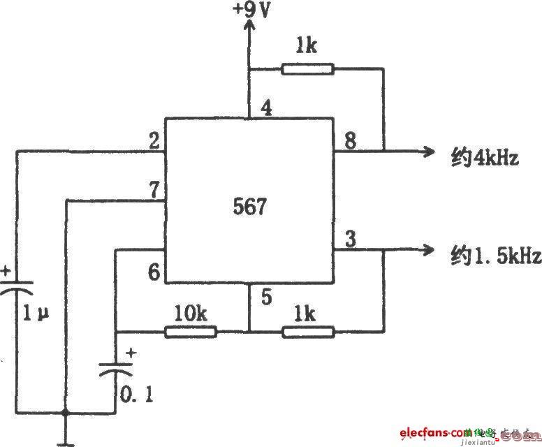 567音频译码器构成的双频振荡  第1张