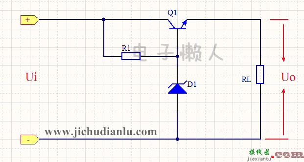 简单的串联型稳压电路的效果图演示_基础硬件电路图讲解  第1张