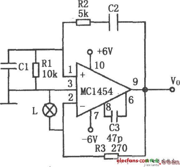 MC1454构成的文氏电桥振荡器电  第1张