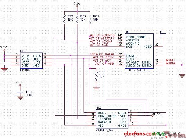 AS下载和调试接口电路（Altera FPGA开发板）  第1张