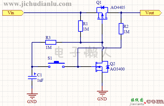 单键开关机电路5的效果图演示_基础硬件电路图讲解  第2张