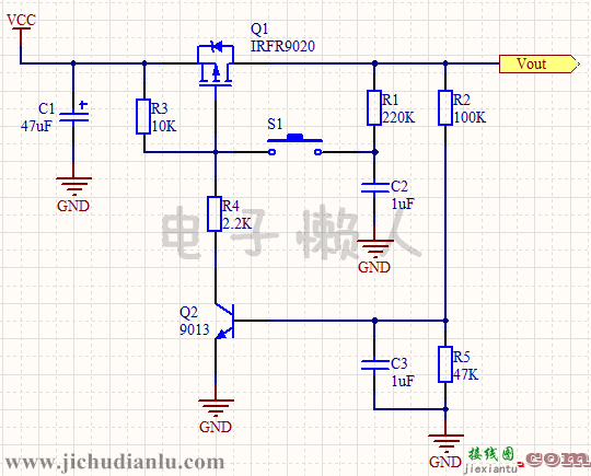 单按键开关机电路1的效果图演示_基础硬件电路图讲解  第2张