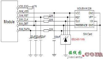 希姆通SIM868的参考设计接口的静电防护-电路图讲解-电子技术方案  第4张