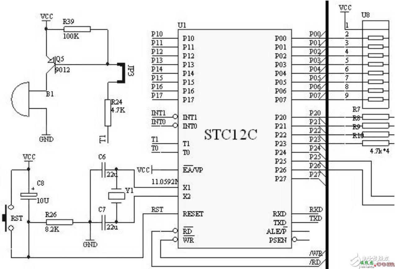 揭秘STC12C控制智能家电防盗系统应用电路_报警电路图讲解  第2张