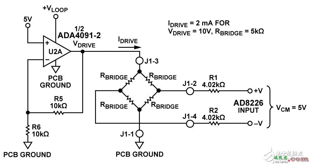 集成电压/电流驱动的灵活4~20mA环路供电压力传感器变送器_电工基础电路图讲解  第3张