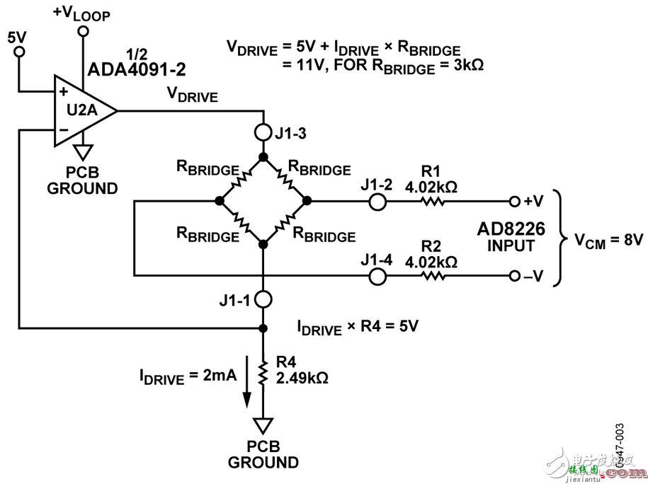 集成电压/电流驱动的灵活4~20mA环路供电压力传感器变送器_电工基础电路图讲解  第8张