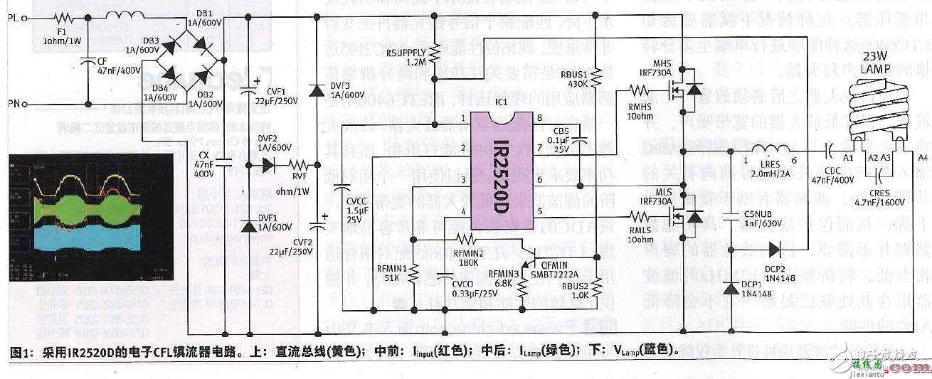 低成本紧凑型荧光灯镇流器设计电路图讲解_电工基础电路图  第1张