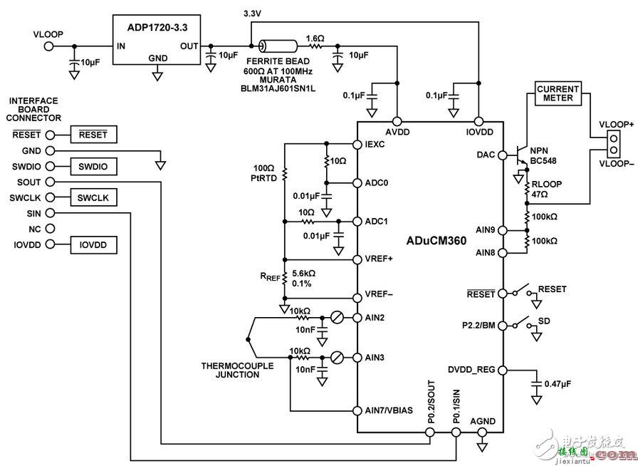 采用Cortex-M3的12位4-20mA环路供电型热电偶测量系统_电工基础电路图讲解  第1张