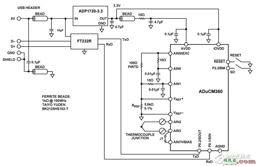 采用Cortex-M3的12位4-20mA环路供电型热电偶测量系统_电工基础电路图讲解  第10张