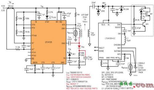 单片全桥式 AutoResonant 发送器 IC 简化无线电池充电器设计-原理图|技术方案  第1张