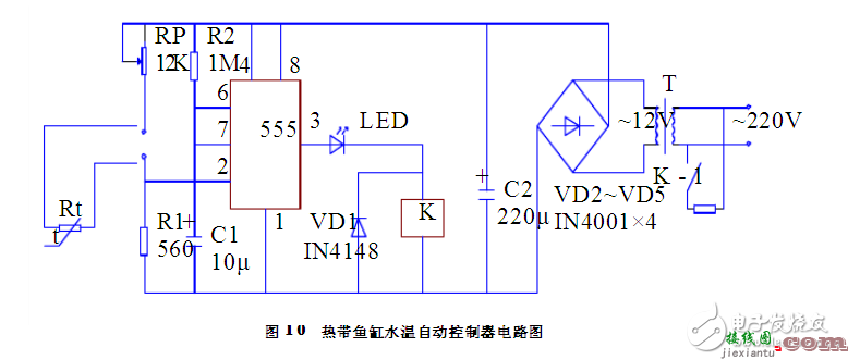 热带鱼缸水温自动控制器电路图讲解_气控电路图讲解  第1张