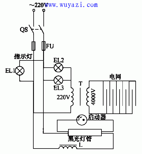 高压灭虫灯电路图  第1张