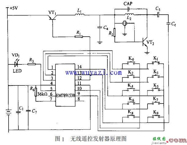 无线遥控智能照明系统电路图  第1张