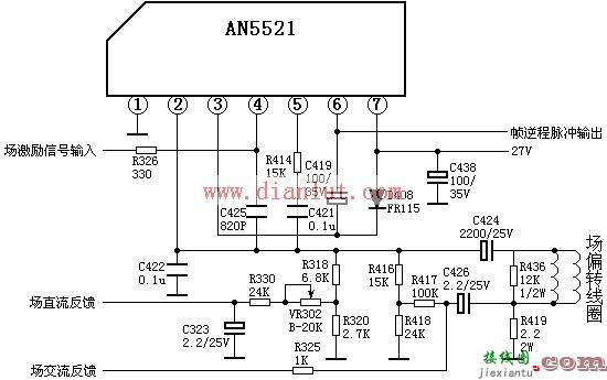 AN5521场扫描功放应用电路  第1张