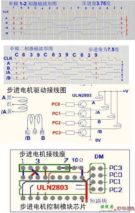 uln2803步进电机的控制原理电路图和源程序  第1张