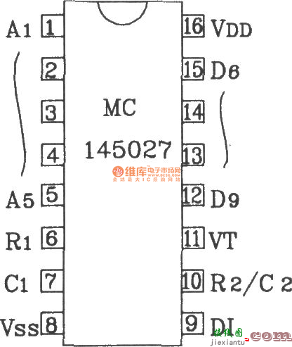 MC145026/145027构成红外发射和接收电路图  第2张