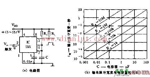 555单稳态触发器电路原理图  第1张