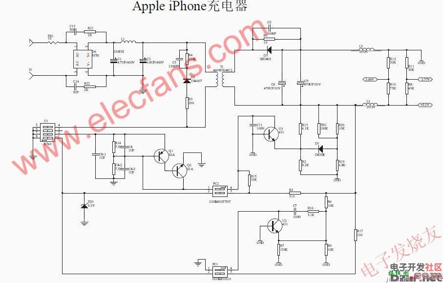 iphone充电器电路图  第1张