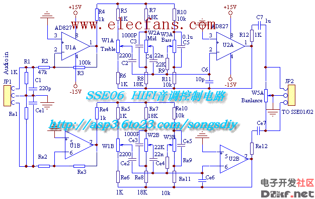 NE5532音调电路图  第1张